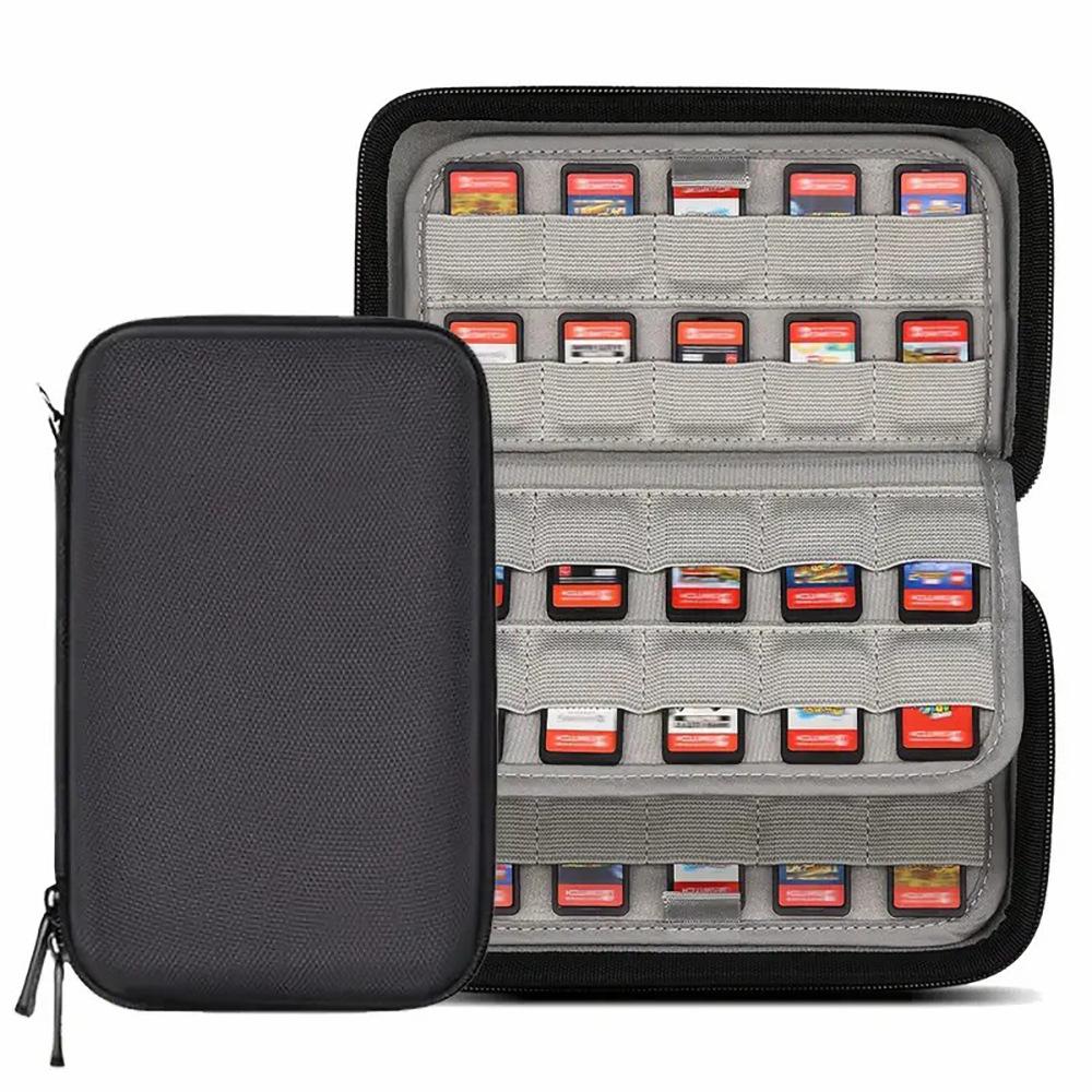 

Hard Shell Storage Bag for 80 Game Cards, Compatible with Switch and PS Vita 002 чорний
