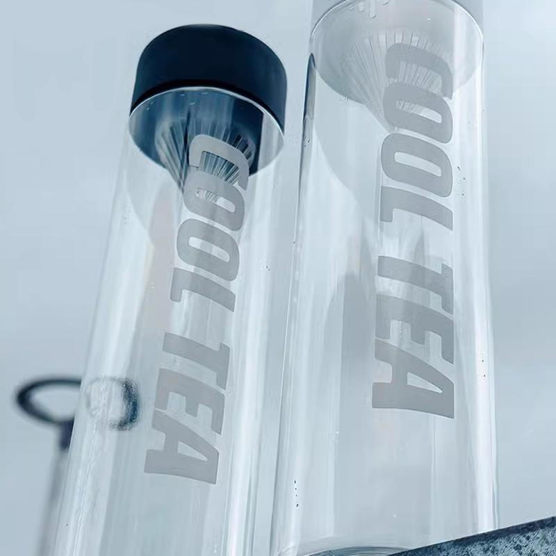 Kallbryggt te Vattenflaska Filter Vattenkopp Bärbar För Sport Utflykter Mjölkte Fruktjuice Drickkopp Hemma Transparent