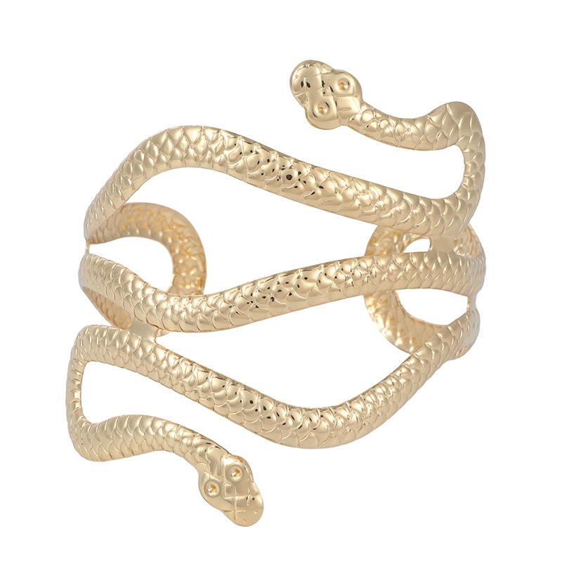 Baroque Retro Note Multi Layer Bracelet, Metal Open Cuff Arm Ring