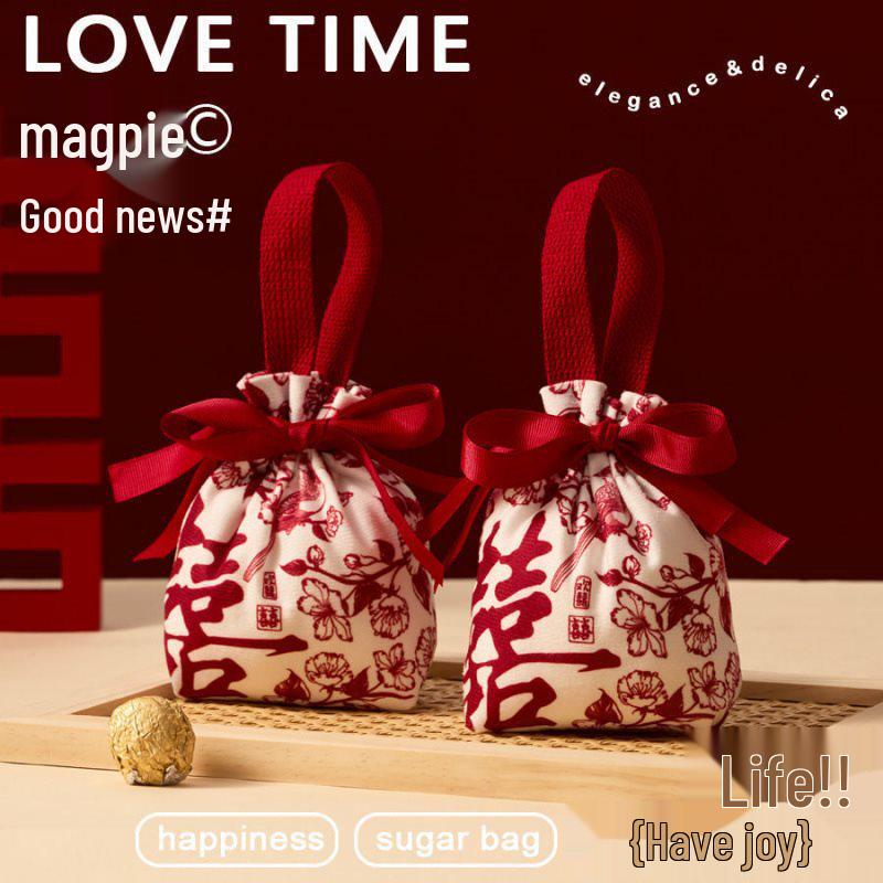 

Foldable Felt Drawstring Candy Bag for Weddings or Birthdays