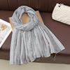 New Polyester Contrast Striped Tassel Long Scarf Spring and Autumn Hot Selling Versatile Soft Scarf Women's Shawl Headscarf