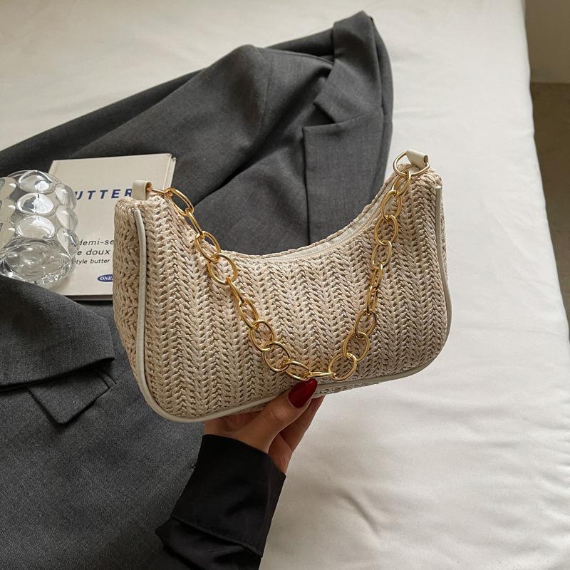 Woven Underarm Bag, Summer Fashion New Trend Fashion Shoulder Handbag, Beach Bag, Straw Women's Bag