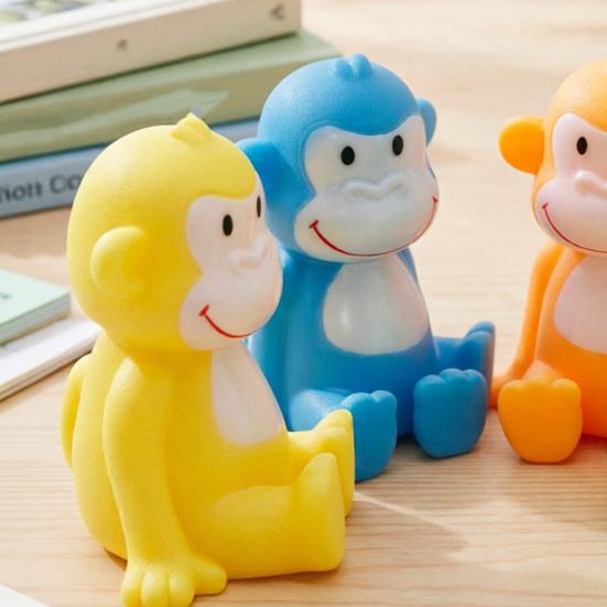 Quiekender Affen-Quetschspielzeug mit realistischem Geräusch Weiches TPR Fidget zur Stressbewältigung Niedliches tierförmiges Dekompressions-Gadget für Kinder Erwachsene