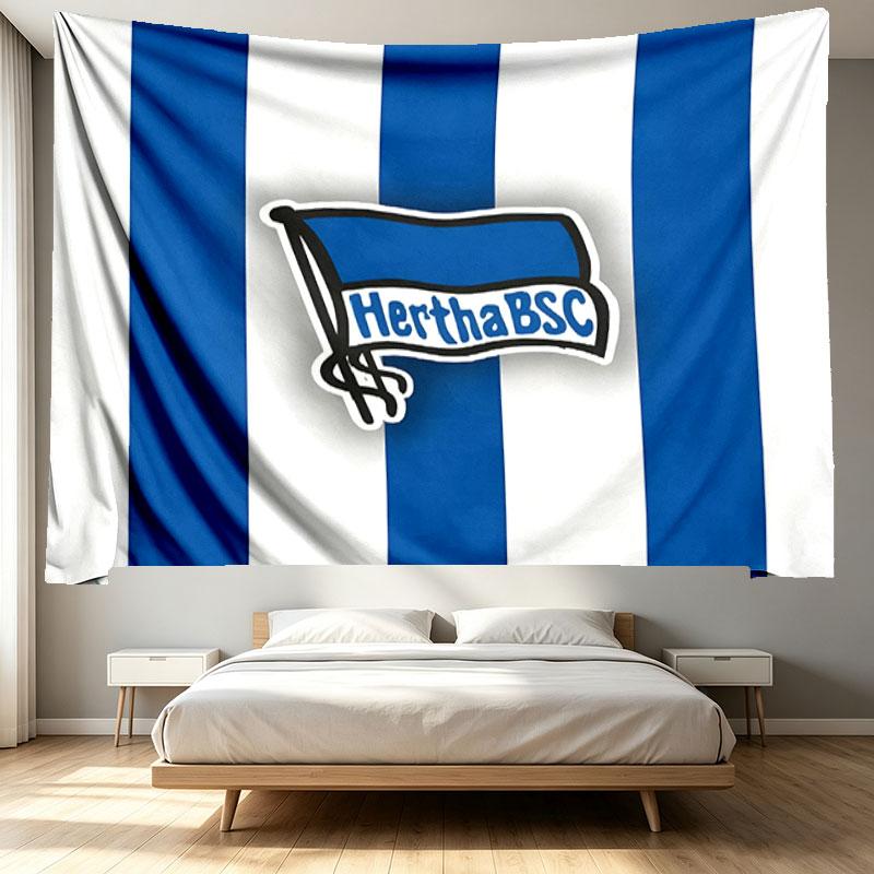 Hertha BSC Print Tapestry - Portable Wall Decor Cloth, for Home, Dorm, Travel, Bedroom, Living Room - Ideal Birthday Housewarming Gift