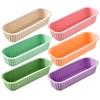 6Pcs Silicone Household Rectangular Mold Cheese Toast Mould Easter Bread DIY Kitchen Supplies Cake Bakeware Pan Baking Tools