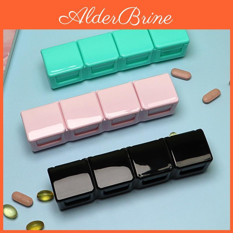 4compartment Portable Pills Pill Box Childrens Portable Storage Box Mini Medicine Divided Into Compartments Moisture Proof And Dust Proof
