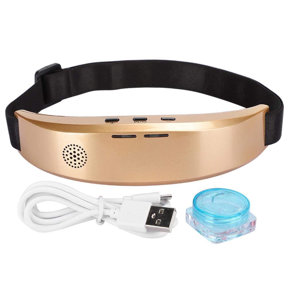 Multi Functional Head Massager Voice Prompt Low Frequency Pulse Insomnia Improvement Machine(Voice Heating Red )