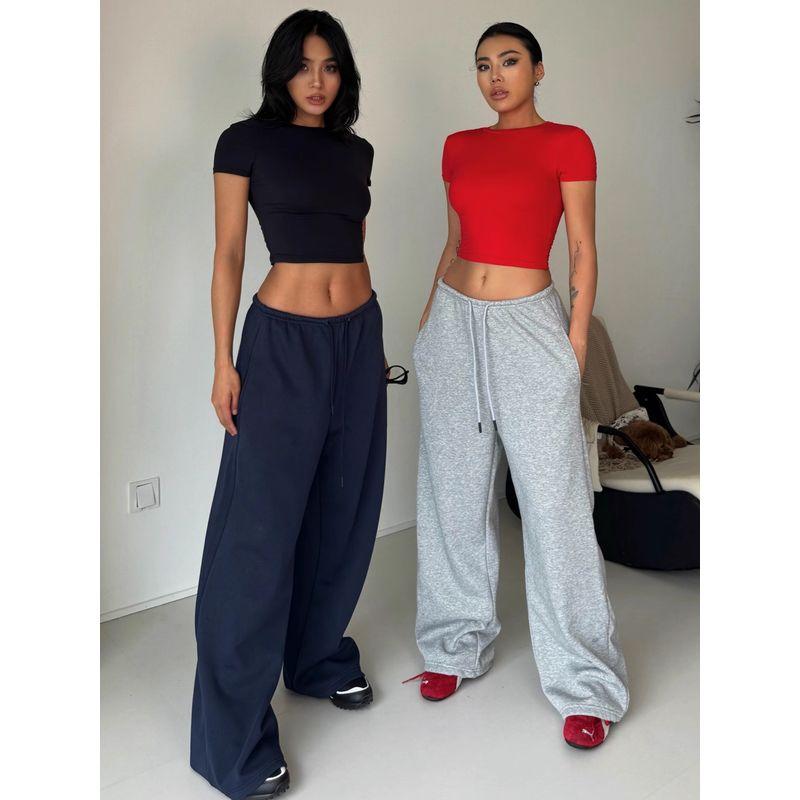 Akiyo Studio 2025 Loose Pants Elastic Lace Thin Velvet Machete Banana Sweatpants Casual Pants Loose