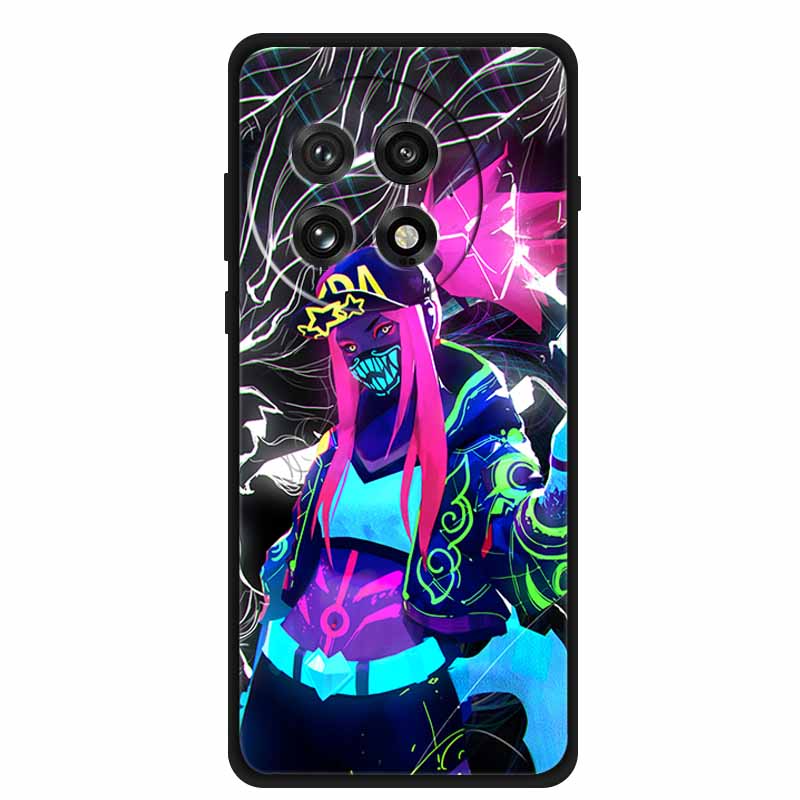 Funda For OnePlus13 5G Case OnePlus 13R Black Silicone Soft Flower Fashion TPU Back Cover For OnePlus13 13R Case Protective Capa