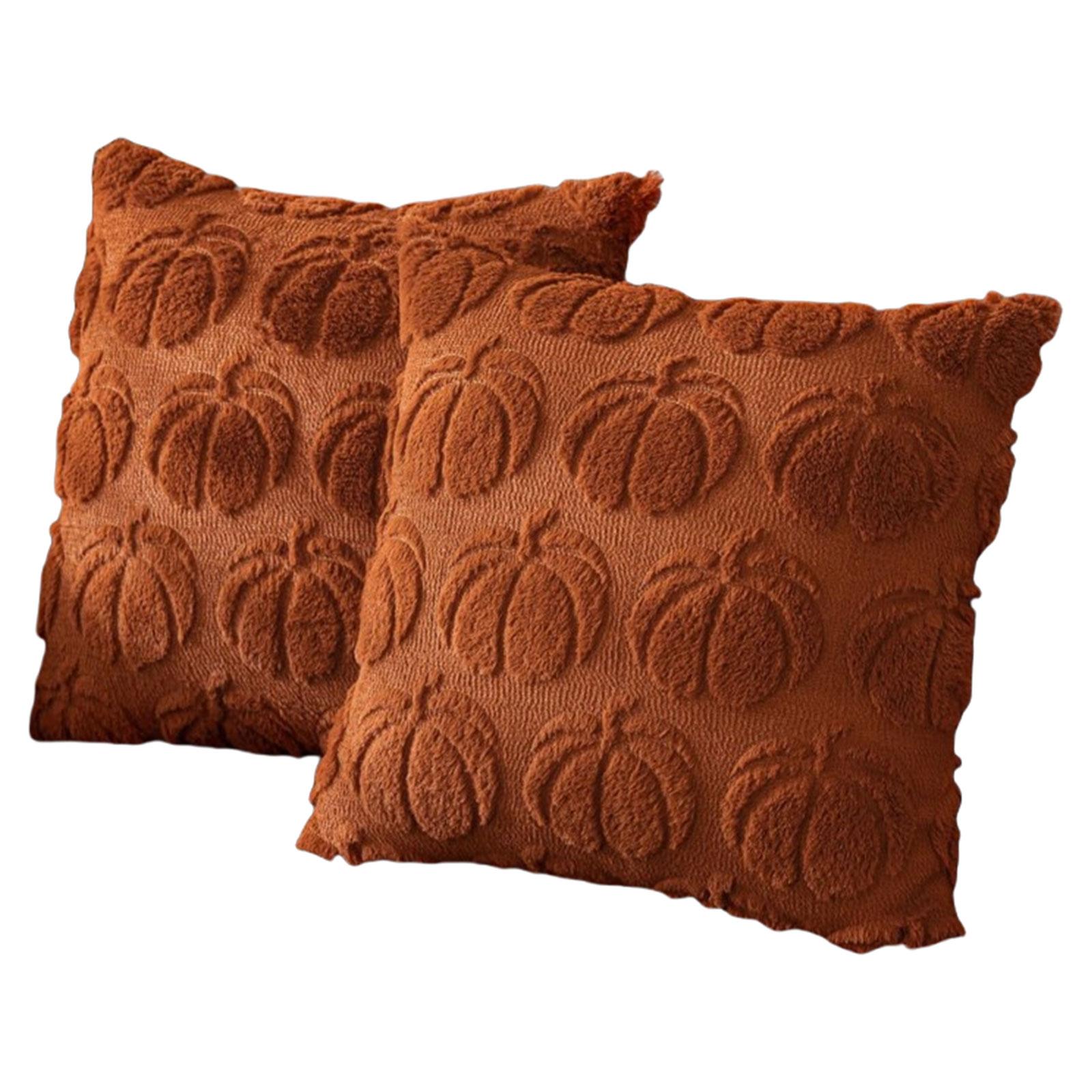 Осенние декоративные наволочки для подушек набор из 2 штук мягкие плюшевые диванные подушки для комфортного украшения гостиной 1772x1772 дюйма коричневый 1190₽