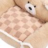 Brown Bear Pet Sofa Soft Warm Cat Couch Bed Multifunctional Dog Sofa Couch for Sleeping Relaxing Dog Bed Pet Sofa Dog Sofa Couch
