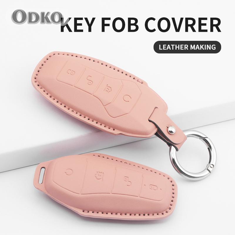 Car Key Cover For BYD Atto 3 Han EV Dolphin PU Car Key Protector Shell Accessories