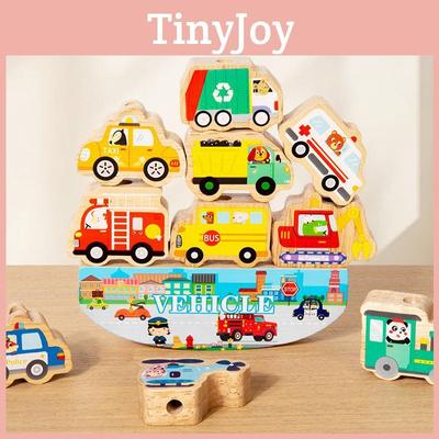 Traffic Ocean Dinosaur Stacking Wooden Blocks Kids Early Education Learning Toy