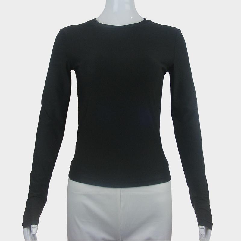 Woman Clothing Long Sleeve T-shirt Slim Fit Tops Female O-Neck Knitted Close-fitting Tee Shirt Street Wear 2024
