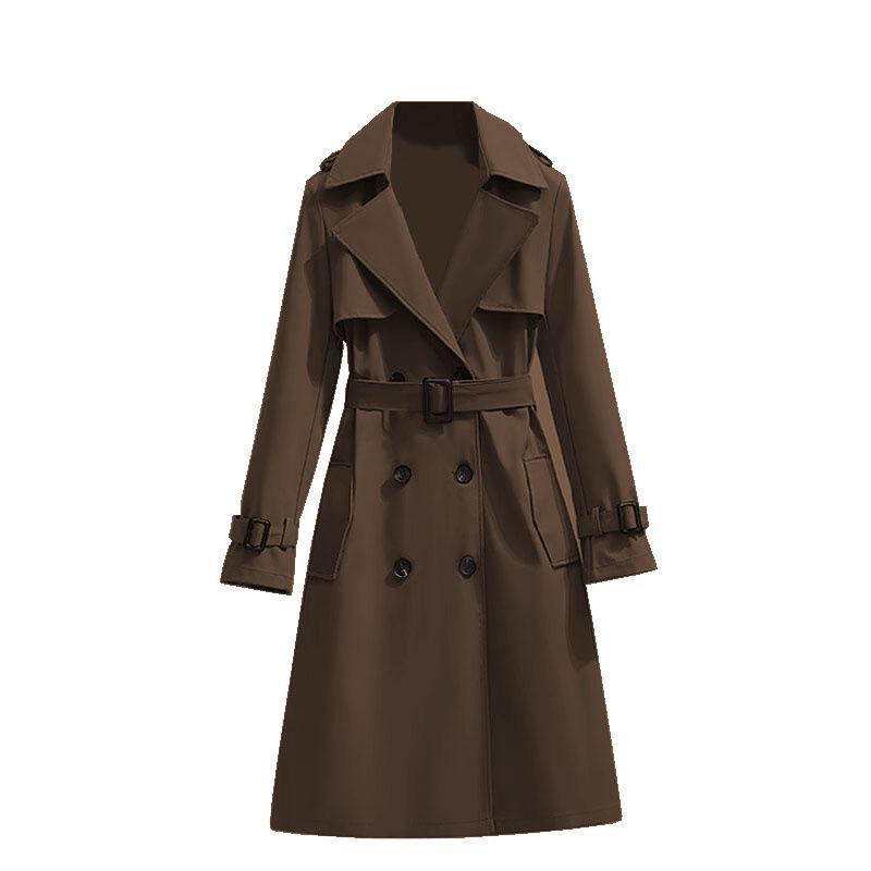 Frühling/Herbst 2025 Damen Koreanischer Stil Mittellange Lässige Windbreakerjacke