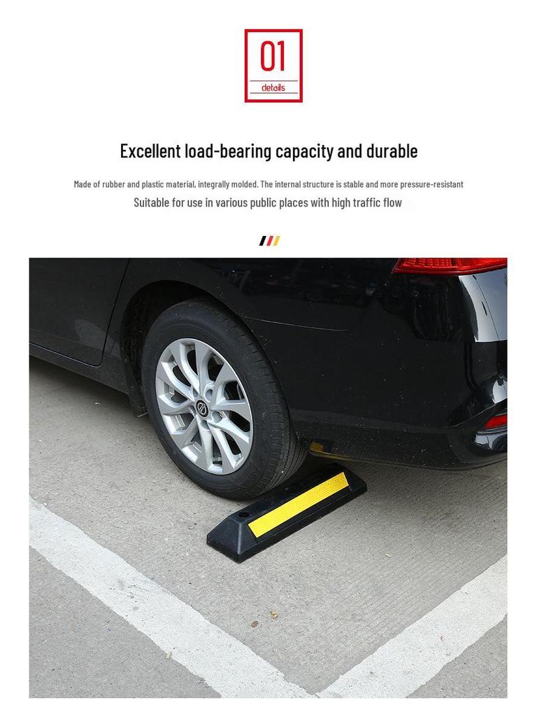 Rubber-Plastic Double Wheel Stopper Parking Device