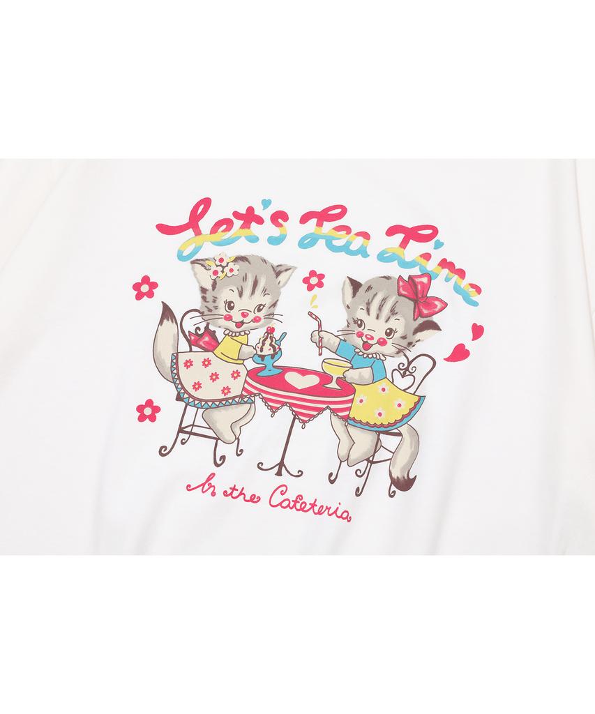 CPGN STUDIO Cats Cats Short Sleeve T-Shirt Star White