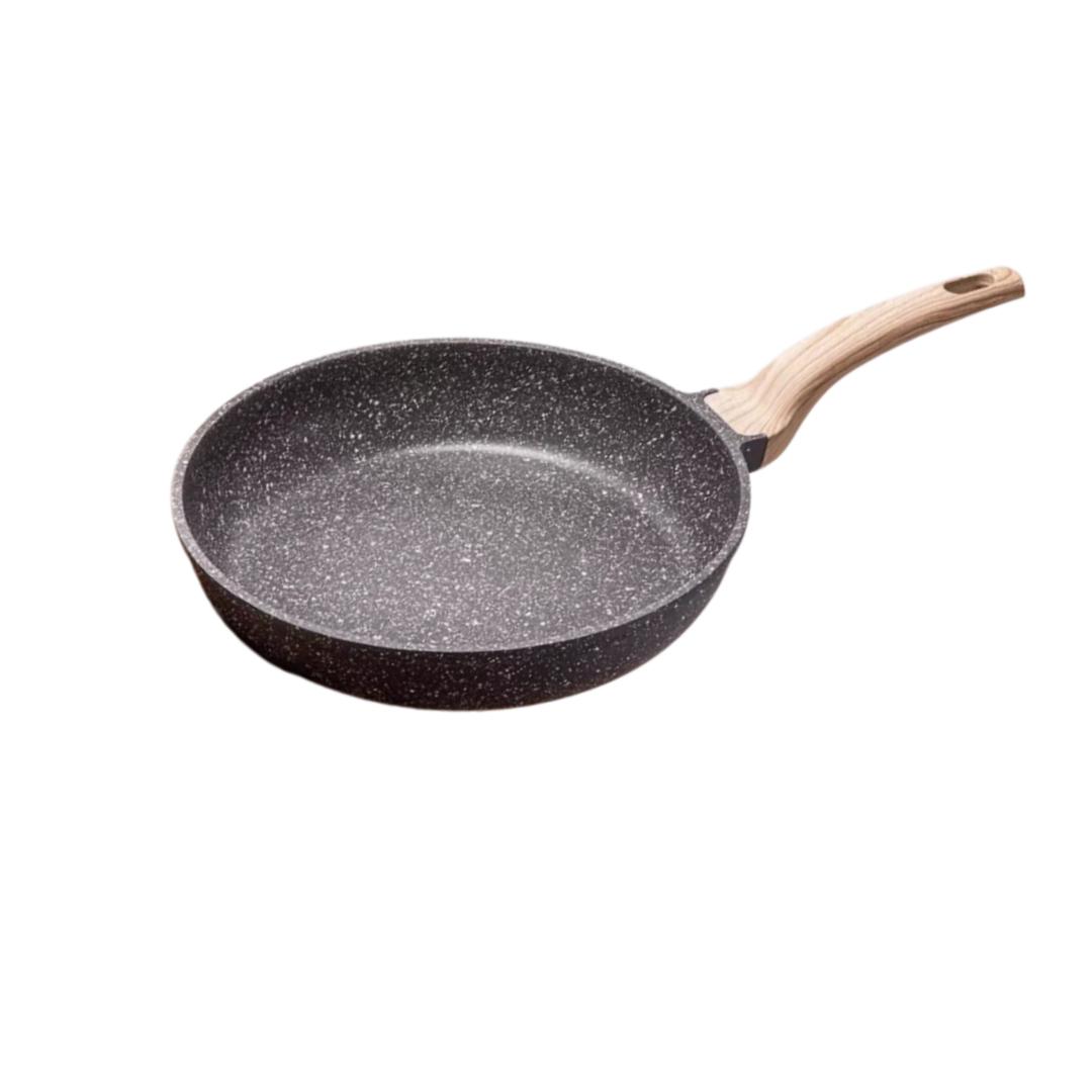 Carote Black Flat-Bottom Pan, Steak Griddle, Non-Stick Pan, Household Titanium Pan, Small Frying Egg Pan For Induction Cooker, 26Cm Without Lid,