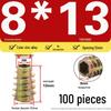 Zinc Alloy Hex Self-Tapping Nut with Washer for Furniture, Internal/External Thread, Medium Wood, Sizes M4-M8.