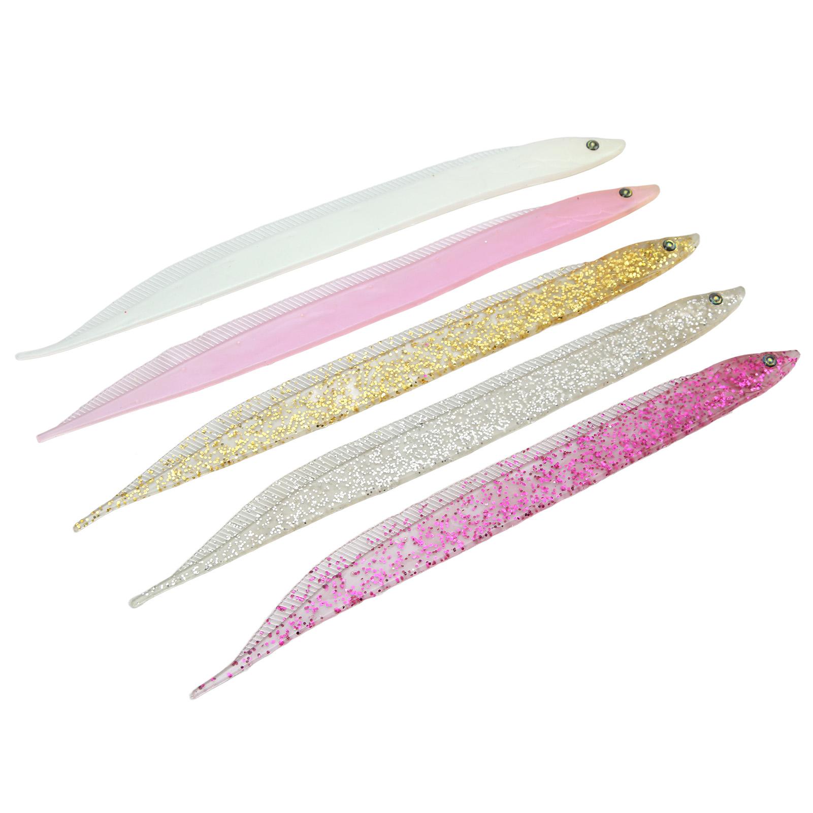 

5 PCS Fishing Simulation Lures Hairtail Saury Soft Bait Sea Fishing Lures 28cm Colourful