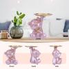 Bear Storage Tray Geometric Bear Key Bowl Multifunctional Key Holder Figurine Decorative Jewelry Candy Tray for Tabletop Decor