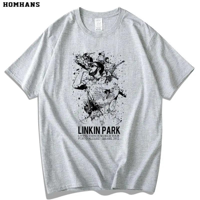 Hot Sale Red Han Linkin Park Short-sleeved T-shirt Men Women European and American Rock Band Tide Cotton Loose Casual Oversized Top Summer New Tee