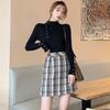 Black semi-turtleneck bottoming shirt women&#x27;s new inner and outer wear slim-fitting long-sleeved thickened sweater knitted sweater