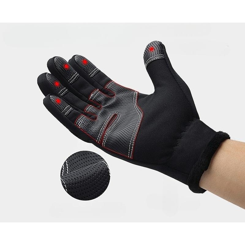 Cycling Outdoor Sports Fleece Warm Men's and Women's Touch Screen Non-slip Motorcycle Bicycle Fishing Gloves