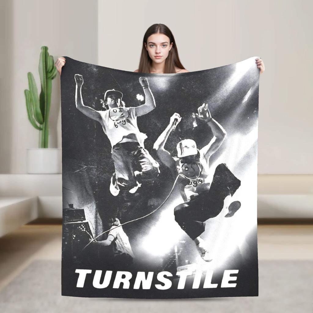 Turnstile Rockband Tourdecke Mehrere Größen Weiche Flauschige Plüsch Überwurfdecken für Couch Sofa und Bett
