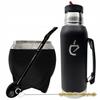 Komplettes Torpedo-Set für Yerba Mate: Kürbis Inox Mate-Becher, Bombilla, Thermoskanne