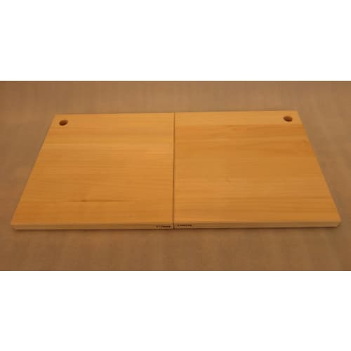 Katajiya Wooden Cutting Board, Ginkgo, Natural Solid Wood, Square, Small Size [250 x 250mm, Thickness 25mm] - Re-sharpening Service Available