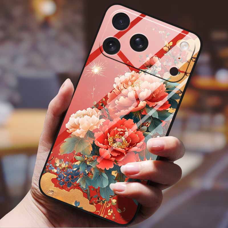 Phone Case for Iphone 17 Pro Max Iphone17 Air Tempered Glass Hard Back Cover Bumper 17pro Funda Cartoon Anime Fashion Pattern