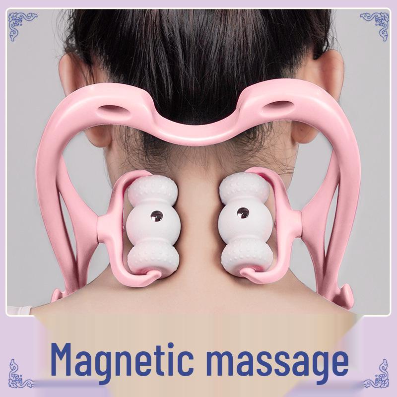 Cervical Massager: New Swan Six-Ball Magnetic Neck Manual Clip Artifact