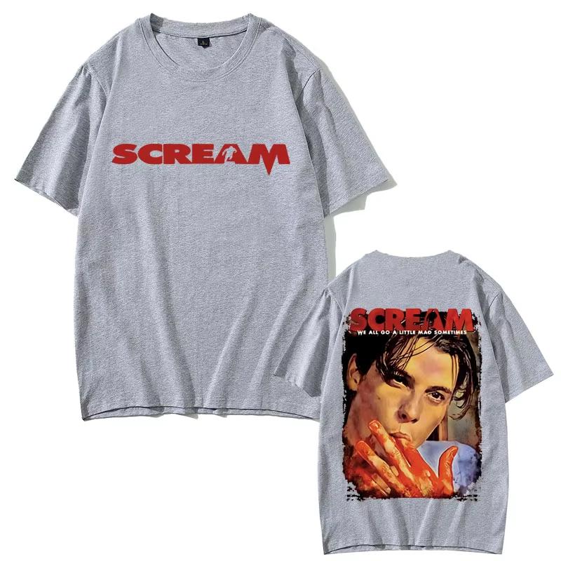 90s Horror Movie Scream Vintage Graphic Tshirts Billy Loomis Print Tshirt We All Go A Little Mad Billy Halloween Unisex T Shirts