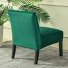 Velvet Armless Chair Cover Solid Color Single Sofa Slipcovers Nordic Accent Stretch Chair Covers Elastic Couch Protector Cover