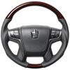 REAL Premium Series Round Shape Brown Wood Steering Wheel for Toyota Crown 210 (H30P-BRW-BK-CRW)
