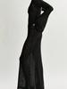 Women's Crochet Long Sleeve Backless Mesh Knit Swimsuit Cover Up Beach Maxi Dress