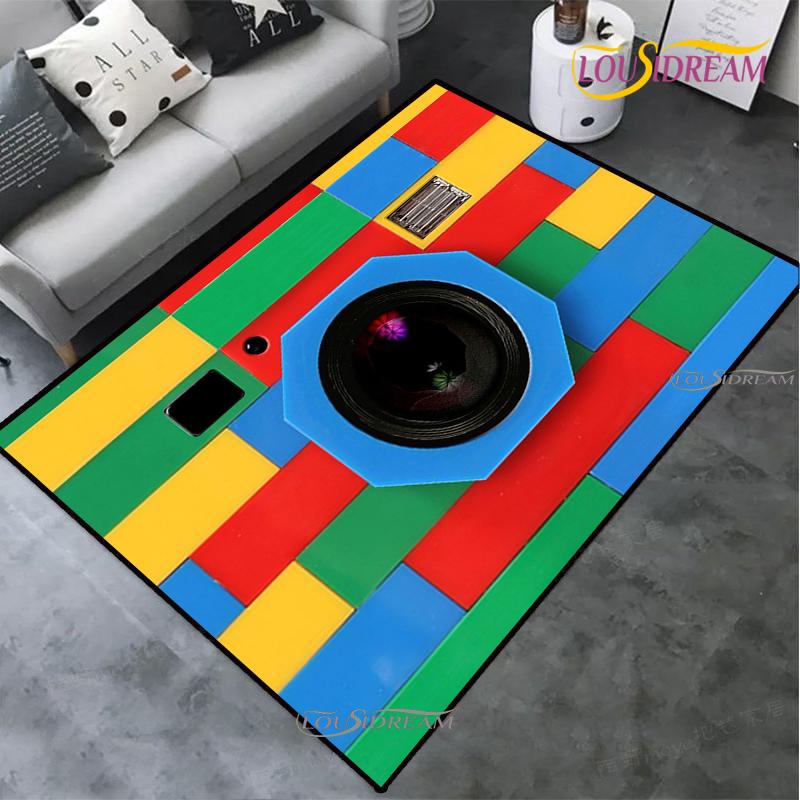 Vintage Camera carpet children play Rug living room bedroom Kitchen non-slip Mats Decor photography props birthday gift Alfombra