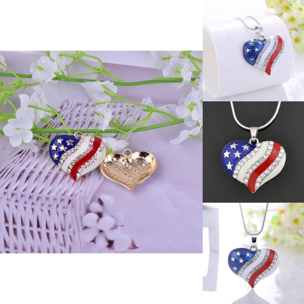 Fashionable Alloy Heart Star Necklace Blue Gender-neutral Clavicle Chain