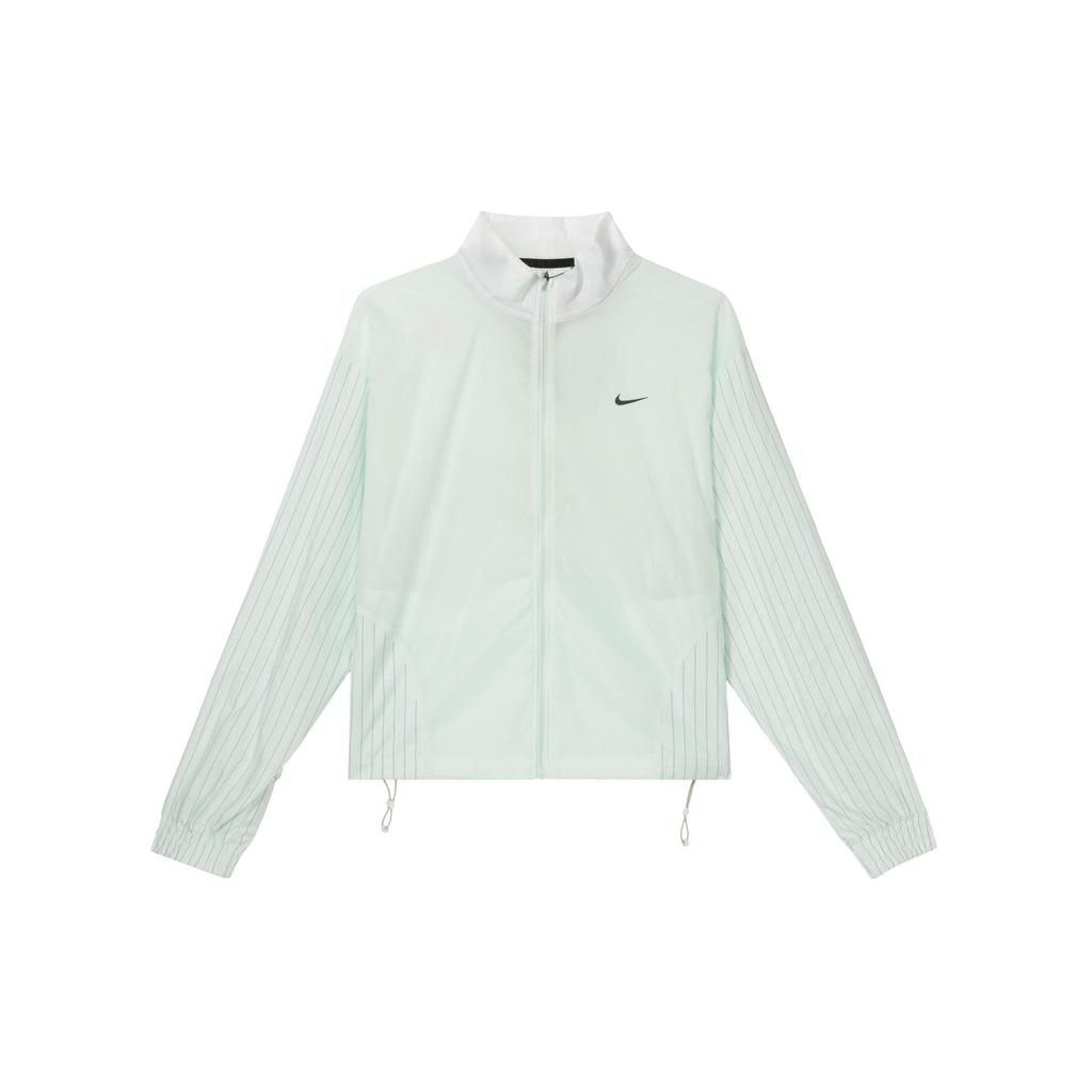 Nike Stand Collar Zip-Up Logo Long Sleeve Jacket Women Jacket Light-Green FN2720-394