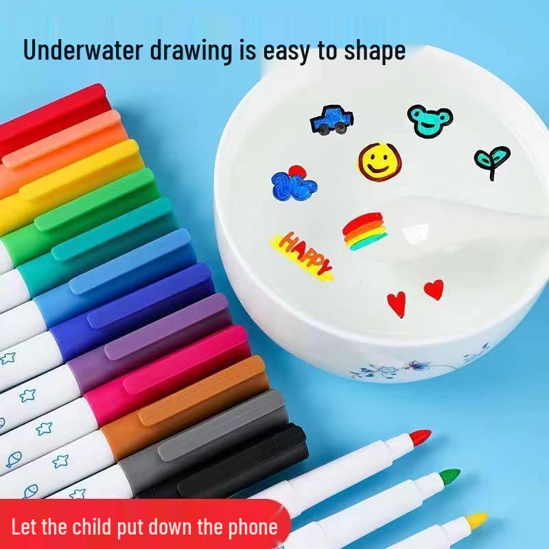 Watercolor Floating Pen for Kids - Draw and Watch Art Float On Water