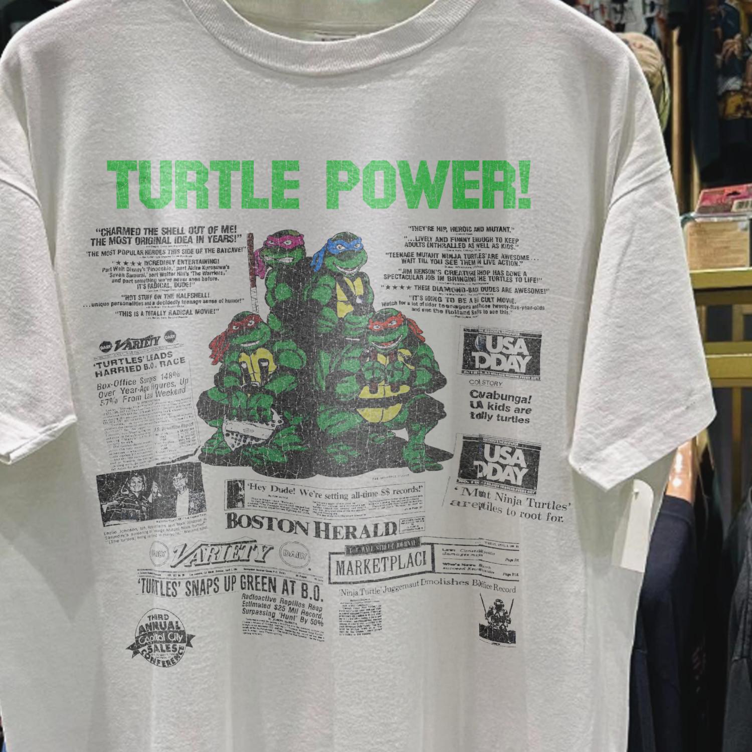 1990 Tmnt Movie Promo T-Shirt White XXL XL