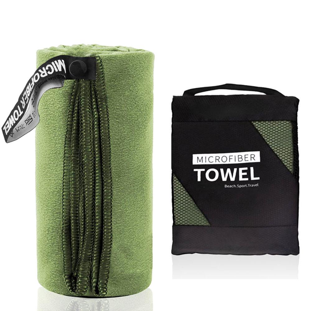 Toalha Esportiva Secagem Rápida Microfibra Super Absorvente Leve Academia Praia Para Fitness Natação Viagem Portátil Bolsa de Rede Multi