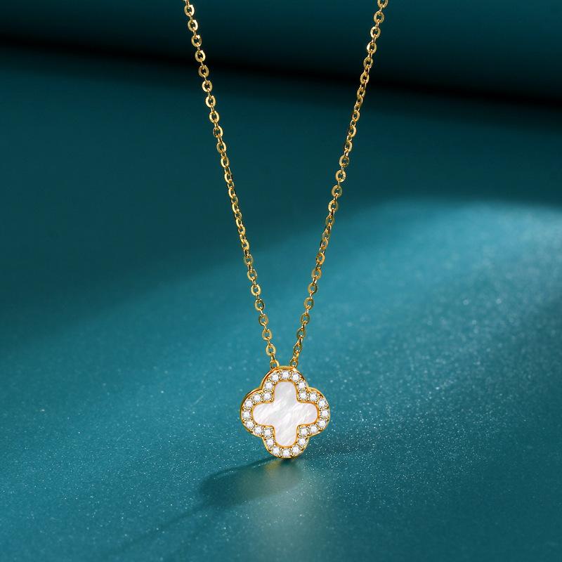 

Ожерелье с клевером, модное, легкое, роскошное, темпераментное, с высокими инновациями, холодный ветер, подвеска с клевером, подарок для женщин