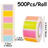 500pcs Colorful Self-Adhesive Label Rolls - Blank Writable Name Tags for Organizing, Classification Office School & Home Storage