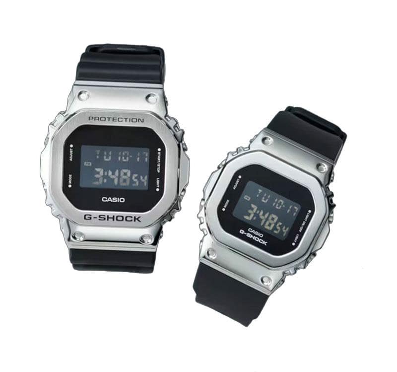 Casio Quartz Digital Watches and in Authentic Pair Cases of G-SHOCK BABY-G (GM-5600U-1JF GM-S5600U-1JF) (Set 2)