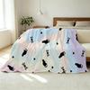 Black Cat Series Soft Flannel Fleece Blanket - Cozy Warm Short Plush, Ideal for Home, Couch Naps, Bedroom Single Use, Christmas & Halloween