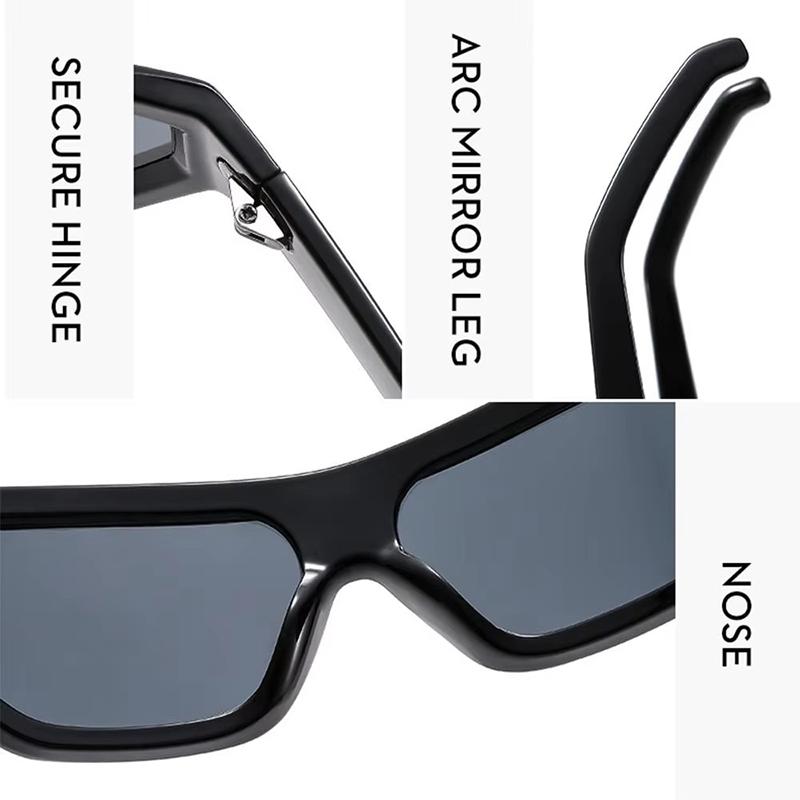 Wrap Around Sunglasses Cycling Sports Steampunk Sun Glasses Men Trendy One Piece Frameless Glasses Ladies Shades Fashion Eyewear
