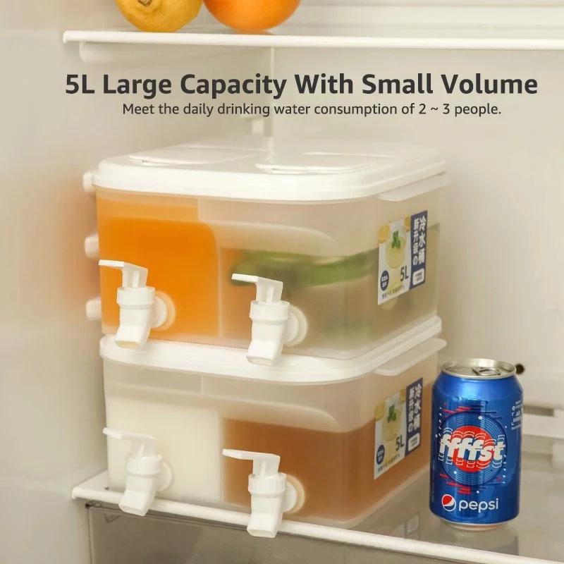 Ceainic de apă cu robinet filtrant de 5L, din plastic de înaltă capacitate, ceainic pentru conservarea ceaiului de fructe, uz casnic, rezistent la temperaturi înalte