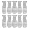 3/5/10Pcs Plastic Vase Transparent Color Single Stem Vase Lightweight Smooth Reusable Vase Dining Table Decoration